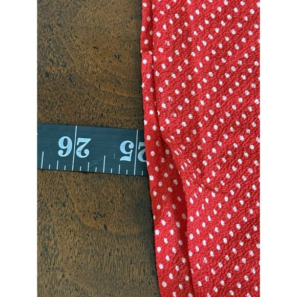 Retro Red Polka Dot Wrap Peplum Top Sz L Sleeveless Rockabilly Pin Up Girl Style - Picture 7 of 11